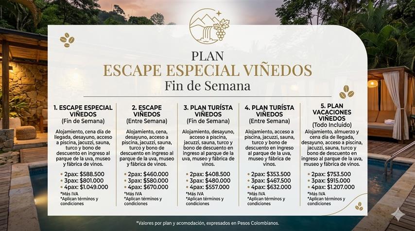 tarifas2026hotellosviñedos Alquiler Fincas Quindio Hoteles Eje Cafetero Planes Transporte Tarifas 2026 Hotel Los Viñedos