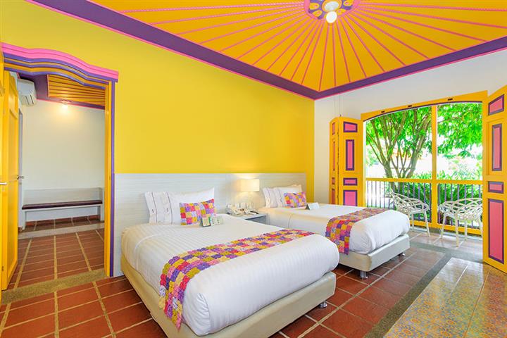 hotelmocawaresort9 Alquiler Fincas Quindio Hoteles Eje Cafetero Planes Transporte habitacion dos camas